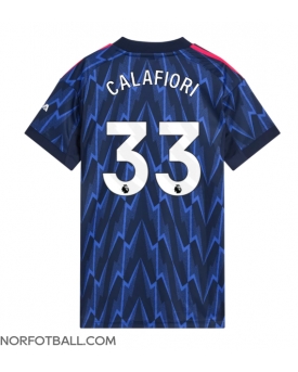 Billige Fotballdrakt Arsenal Riccardo Calafiori #33 Replika Bortedrakt Dame 2025-26 Kortermet Billige Fotballdrakt Arsenal Riccardo Calafiori #33 Replika Bortedrakt Dame 2025-26 Kortermet